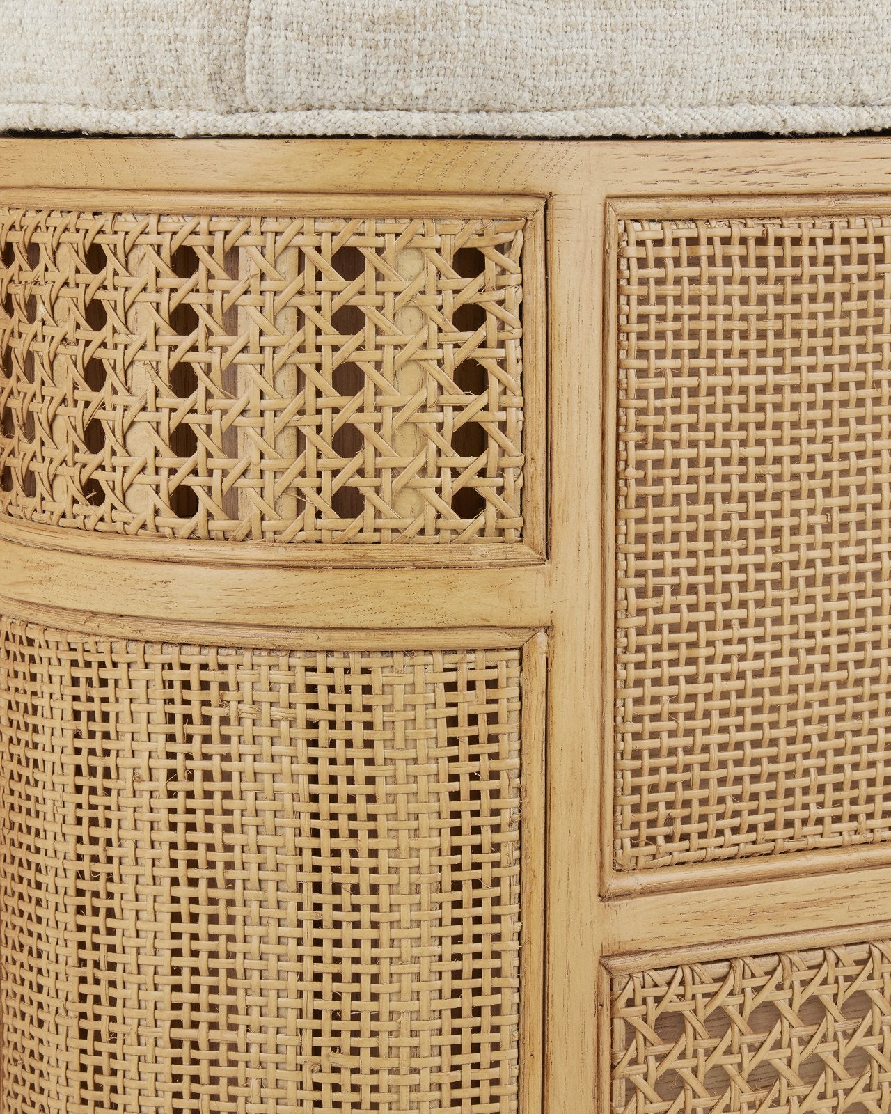 Anisa Sea Sand Storage Bench, Dunmeyer Parchment