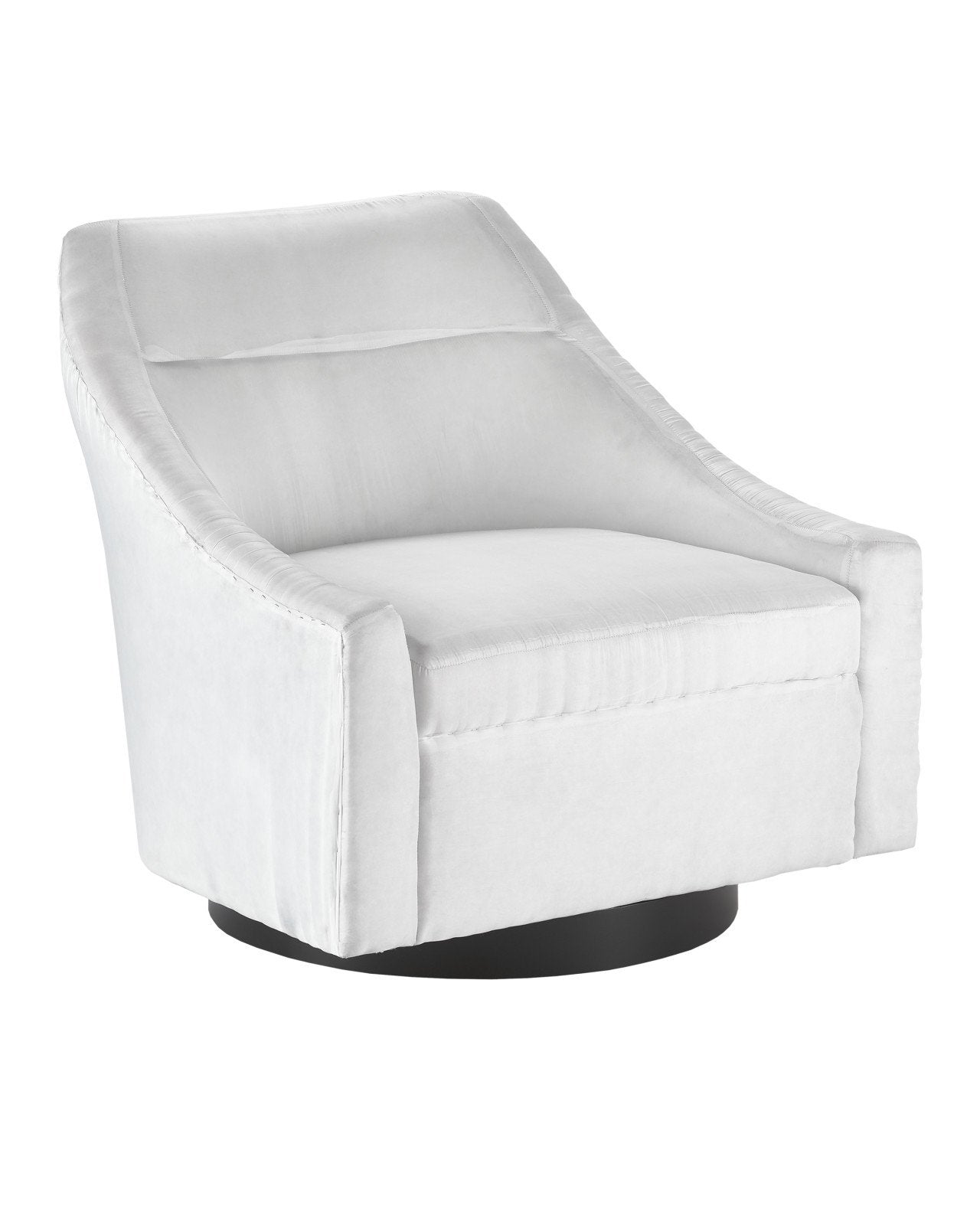 Pryce Black Swivel Chair, Muslin