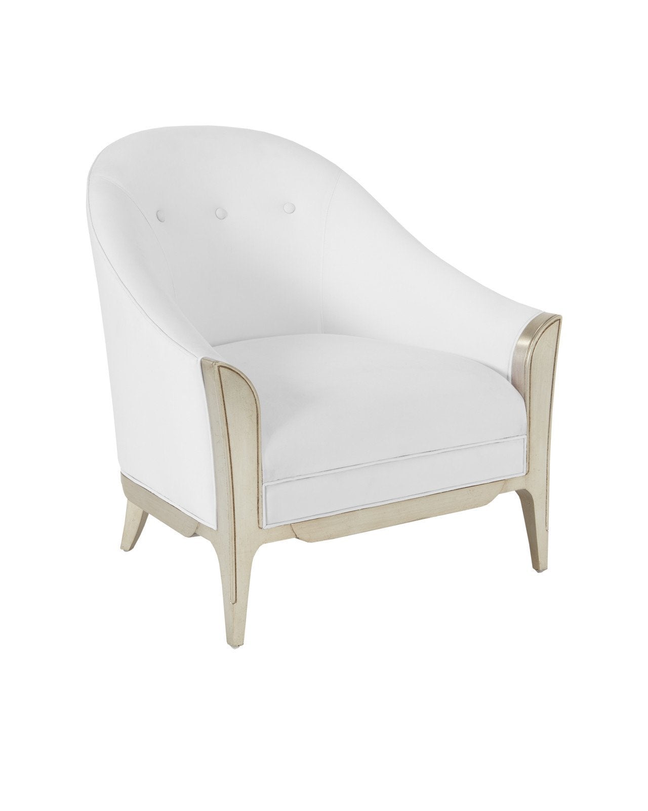 Emmitt Silver Armchair, Muslin