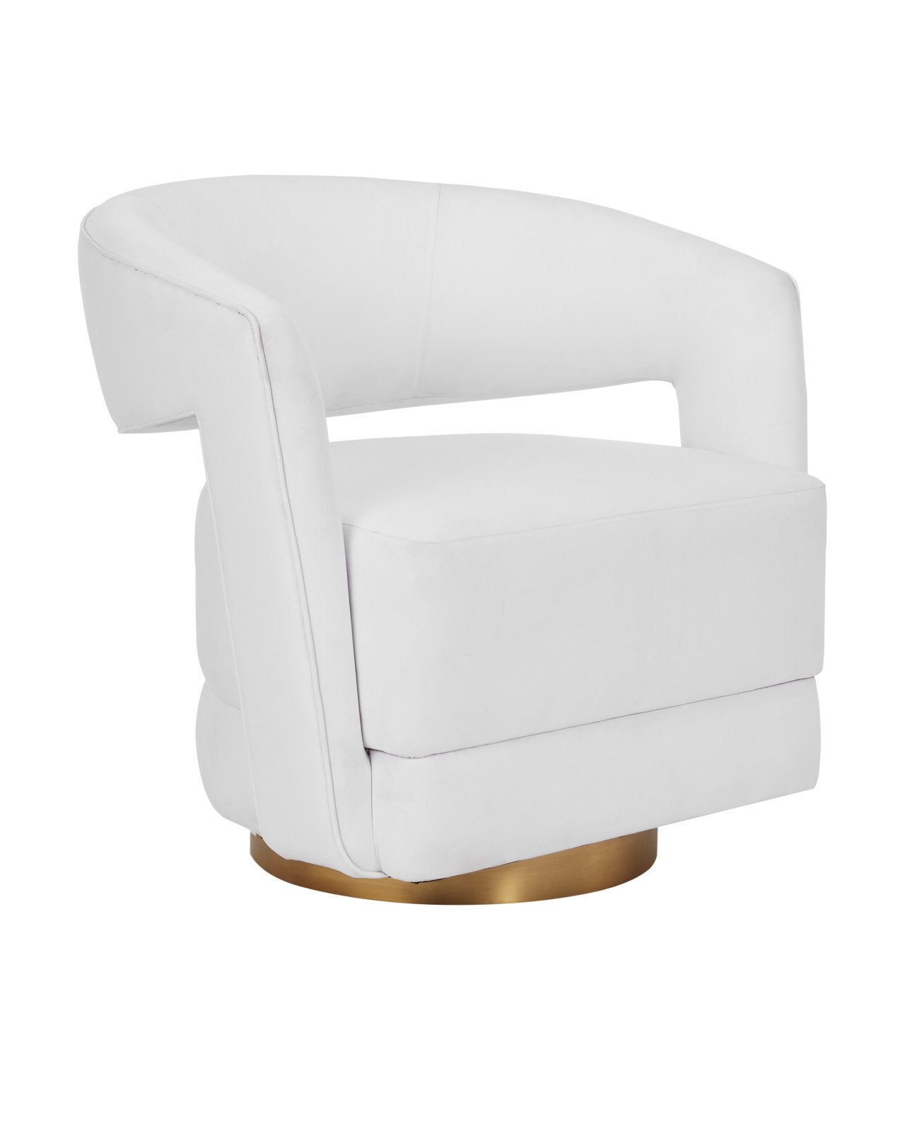 Maren Swivel Armchair, Muslin