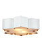 Grand Lotus White Flush Mount