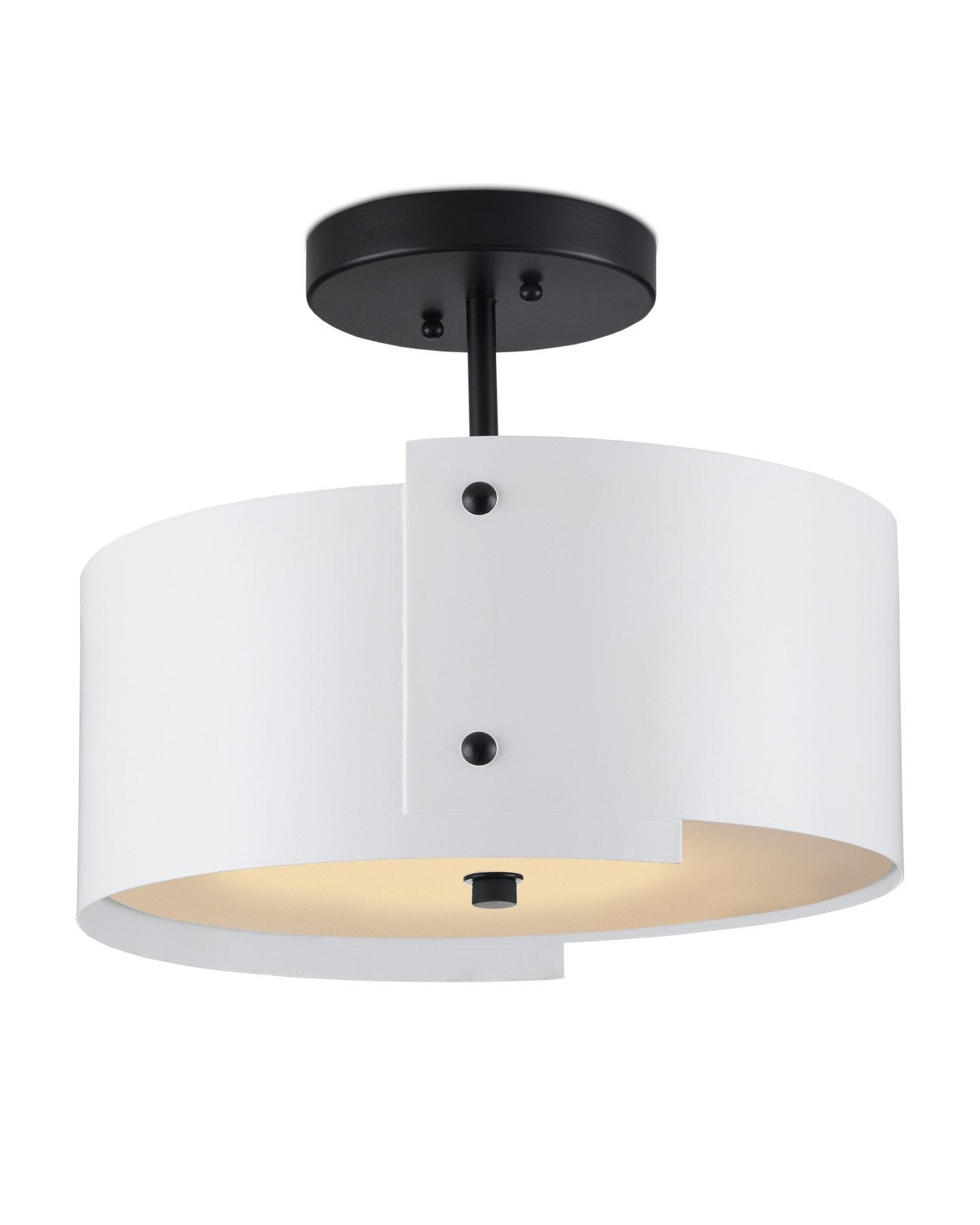 Ritsu White Semi-Flush Mount