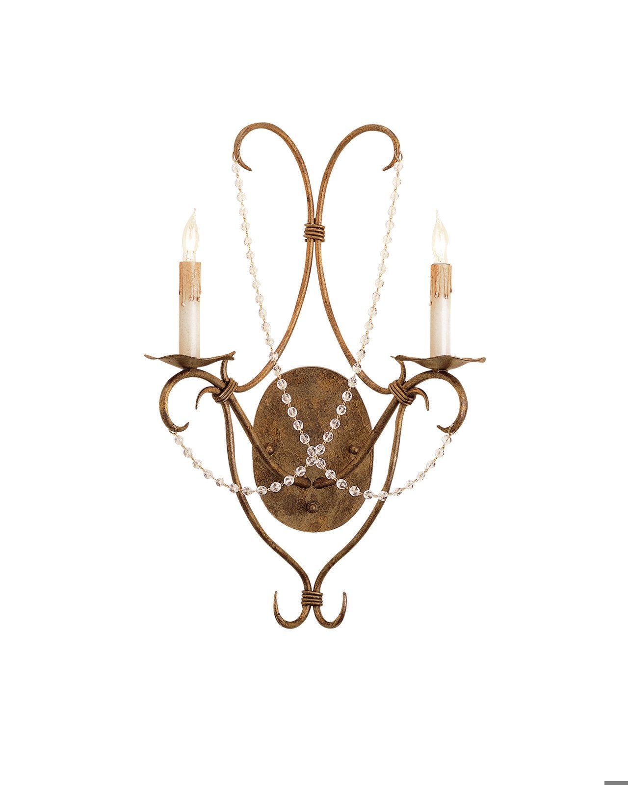 Crystal Lights Gold Wall Sconce