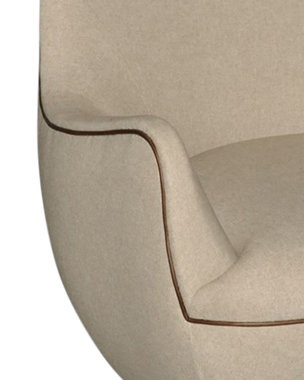 Brene Walnut Swivel Armchair, Felton Oatmeal
