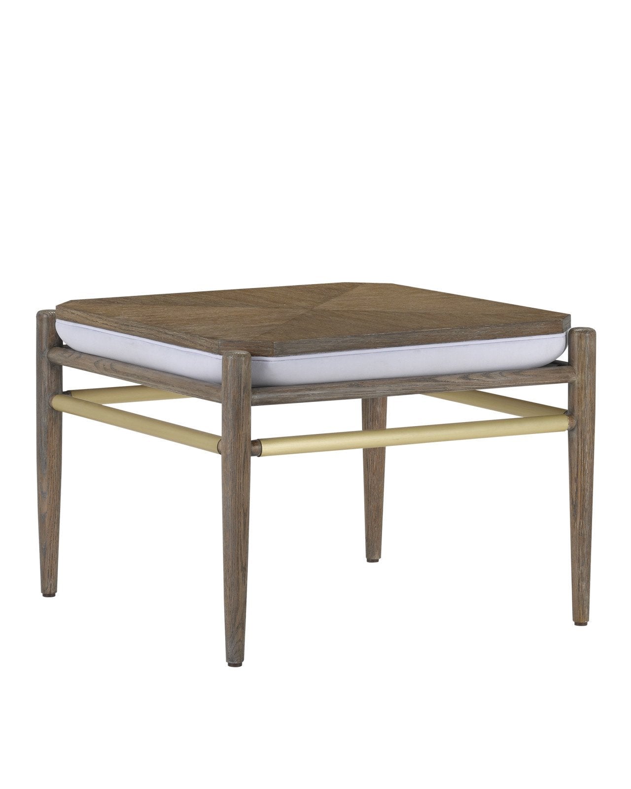 Visby Light Pepper Ottoman, Muslin