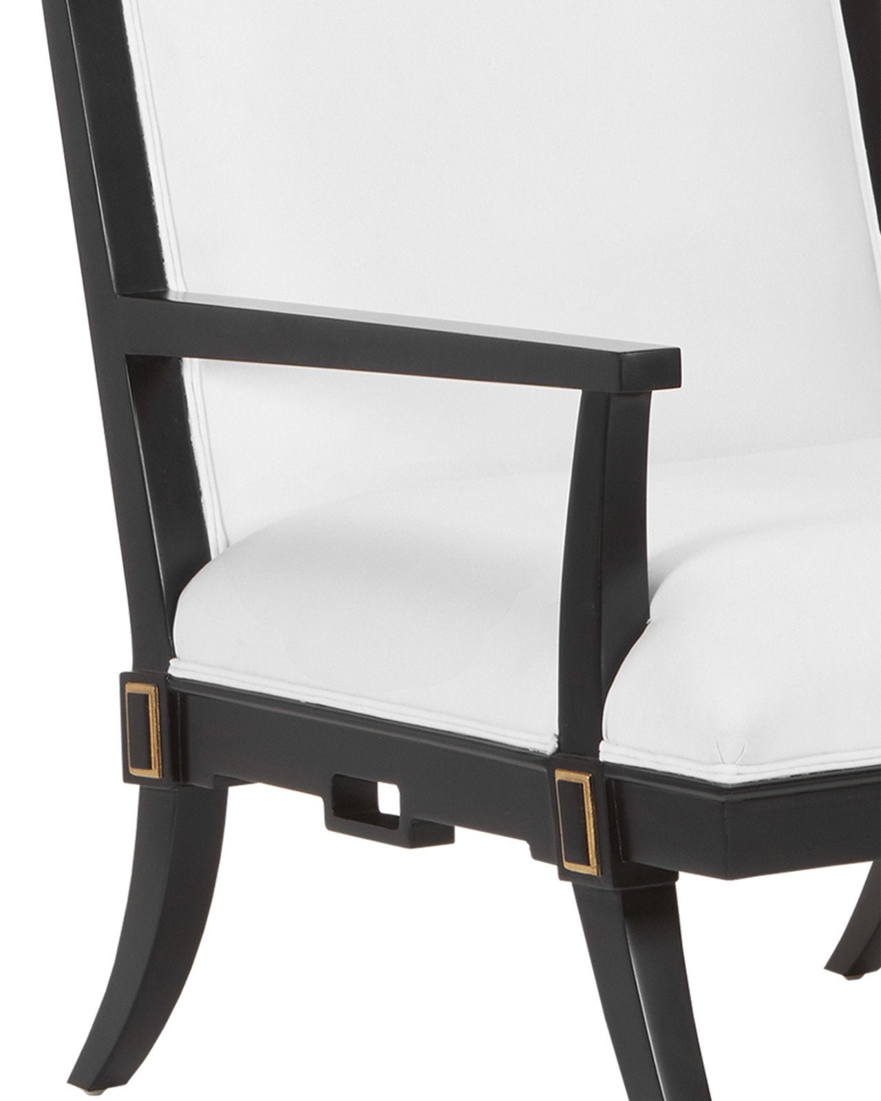 Scarlett Black Armchair, Muslin