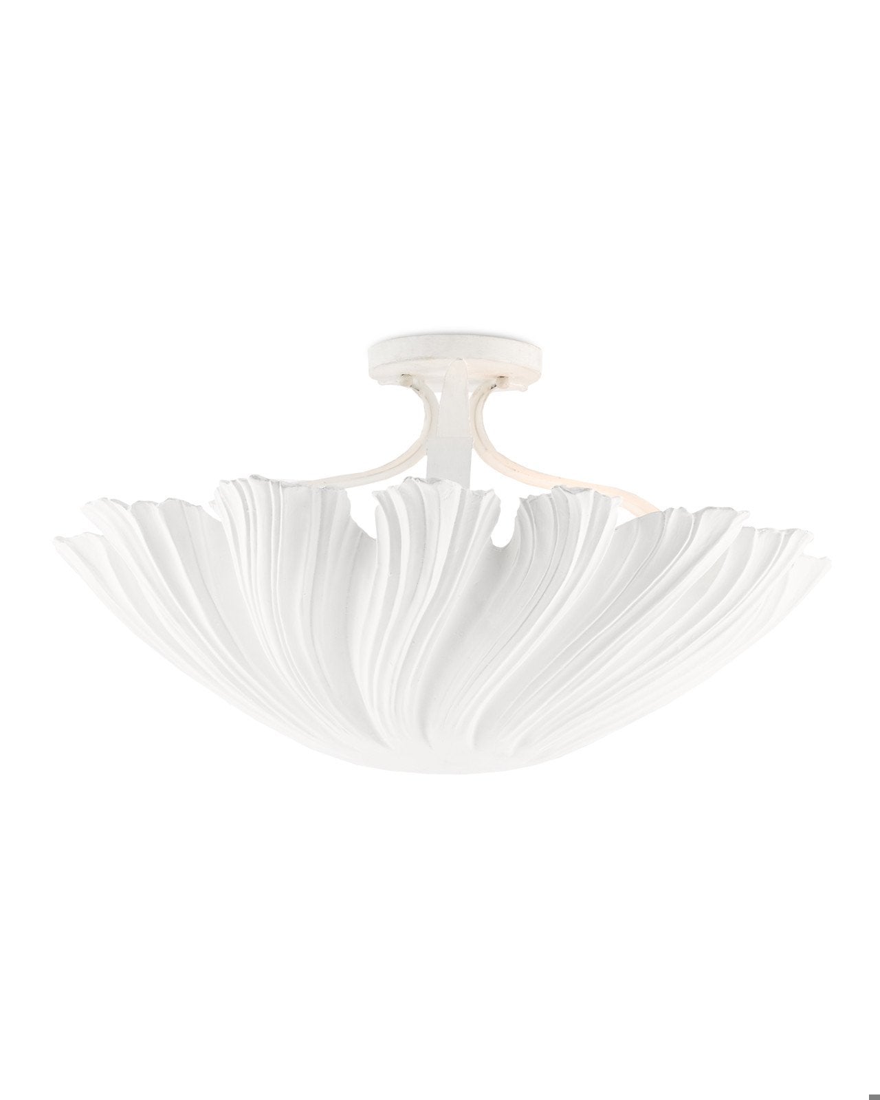 Hadley White Semi-Flush Mount