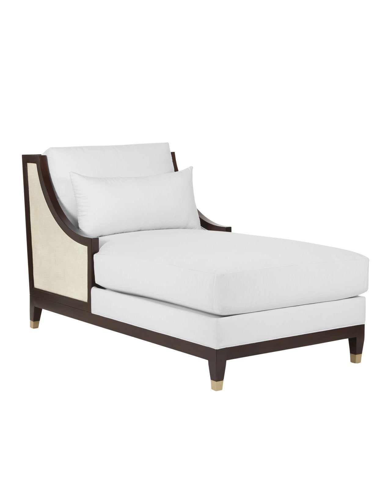 Evie Walnut Chaise, Muslin