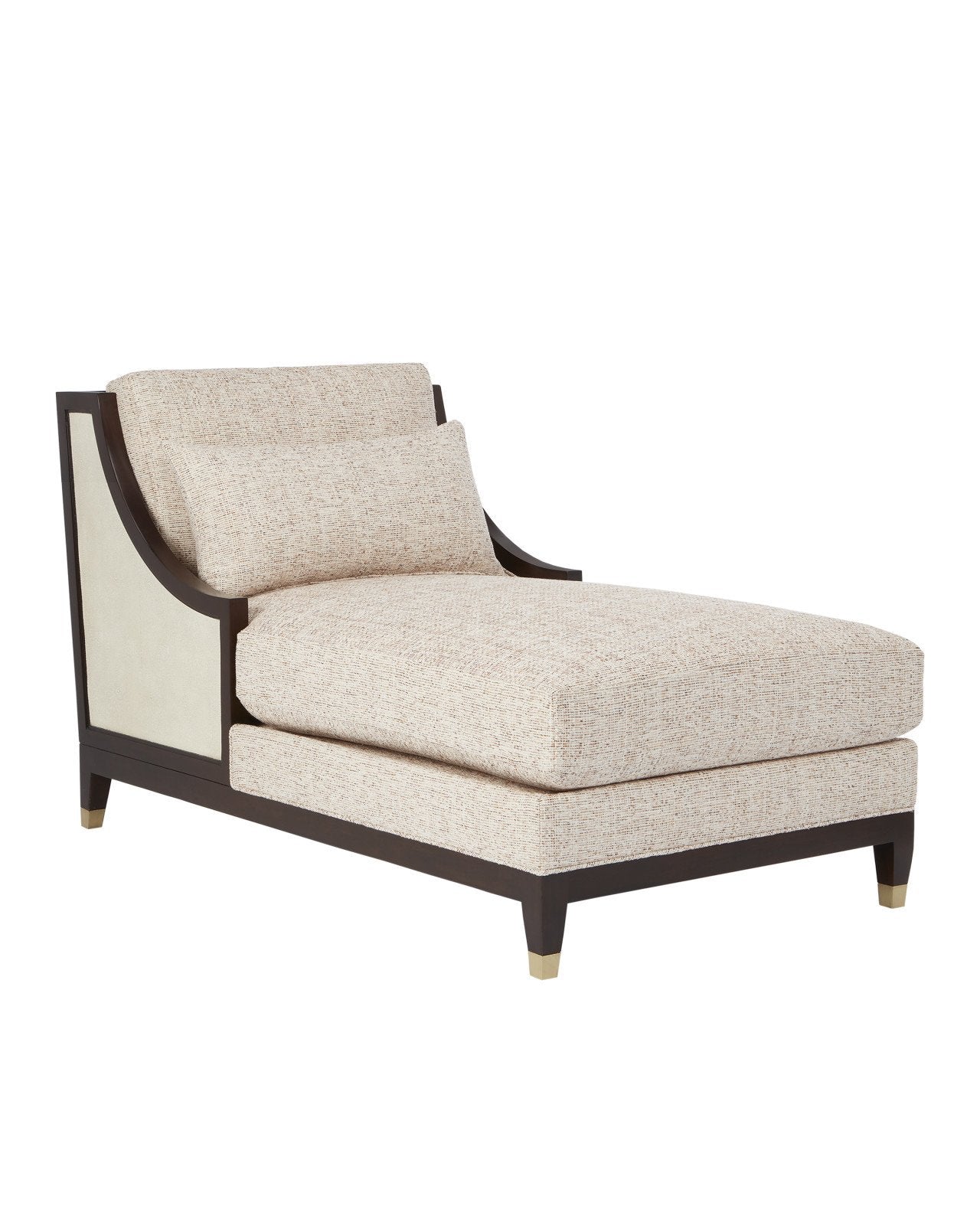 Evie Walnut Chaise, Fava Rosada