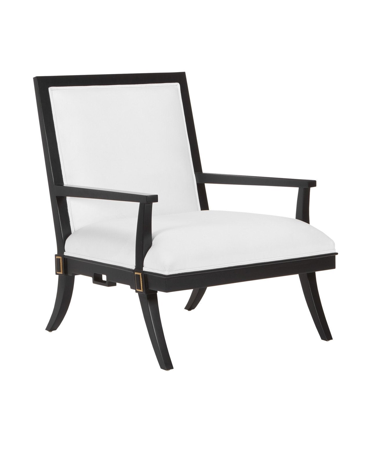 Scarlett Black Armchair, Muslin