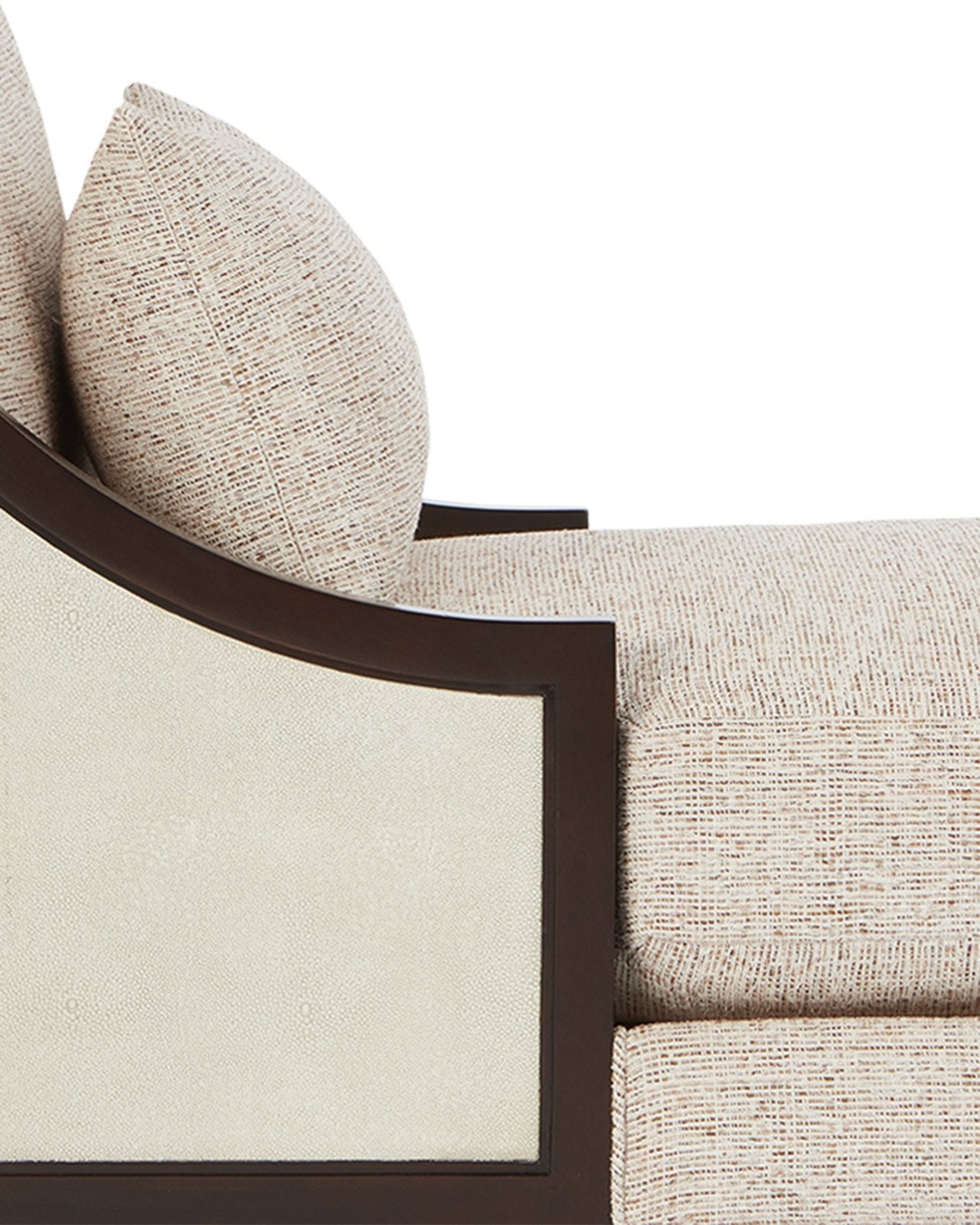 Evie Walnut Chaise, Fava Rosada