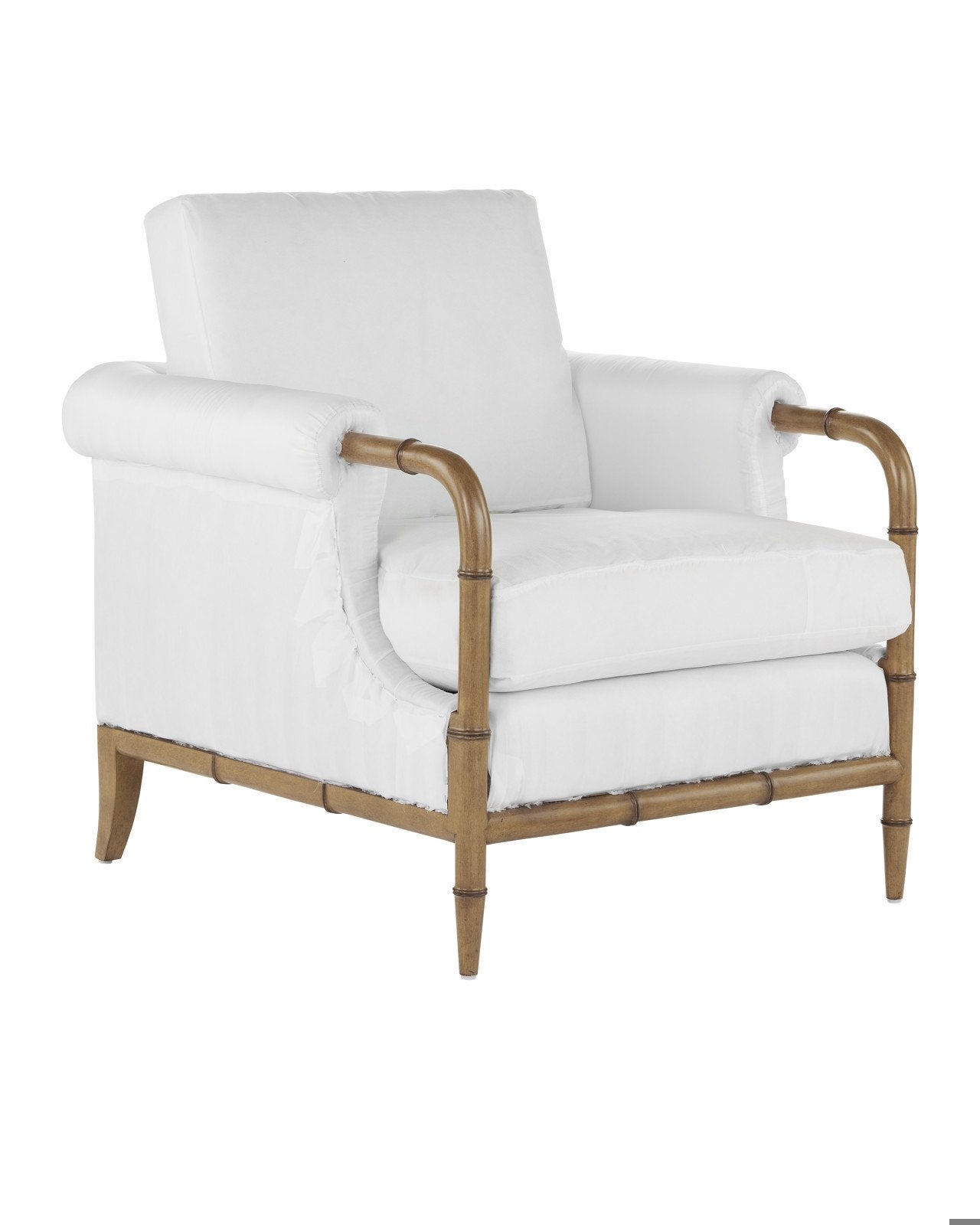 Merle Walnut Armchair, Muslin