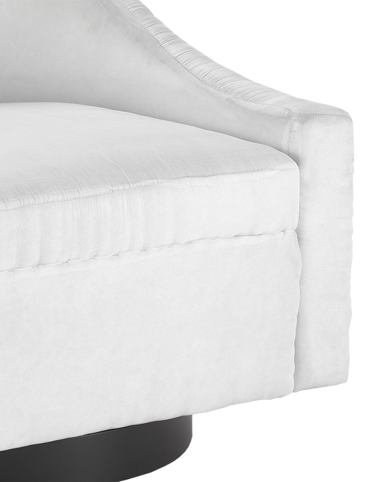 Pryce Black Swivel Chair, Muslin