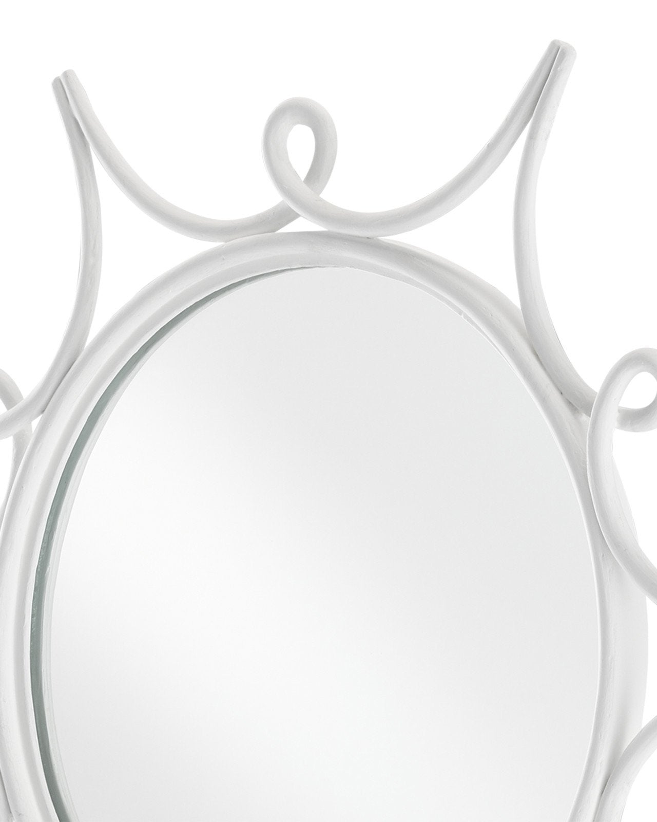 Sabina Round White Mirror