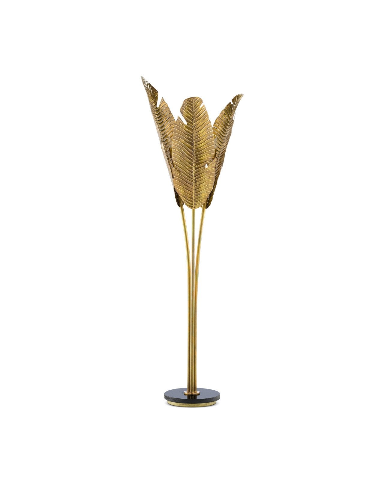 Tropical Large Brass Floor Lamp