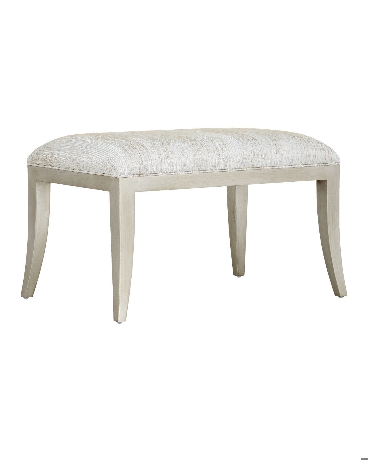 Garson Silver Ottoman, Fresh Files Linen