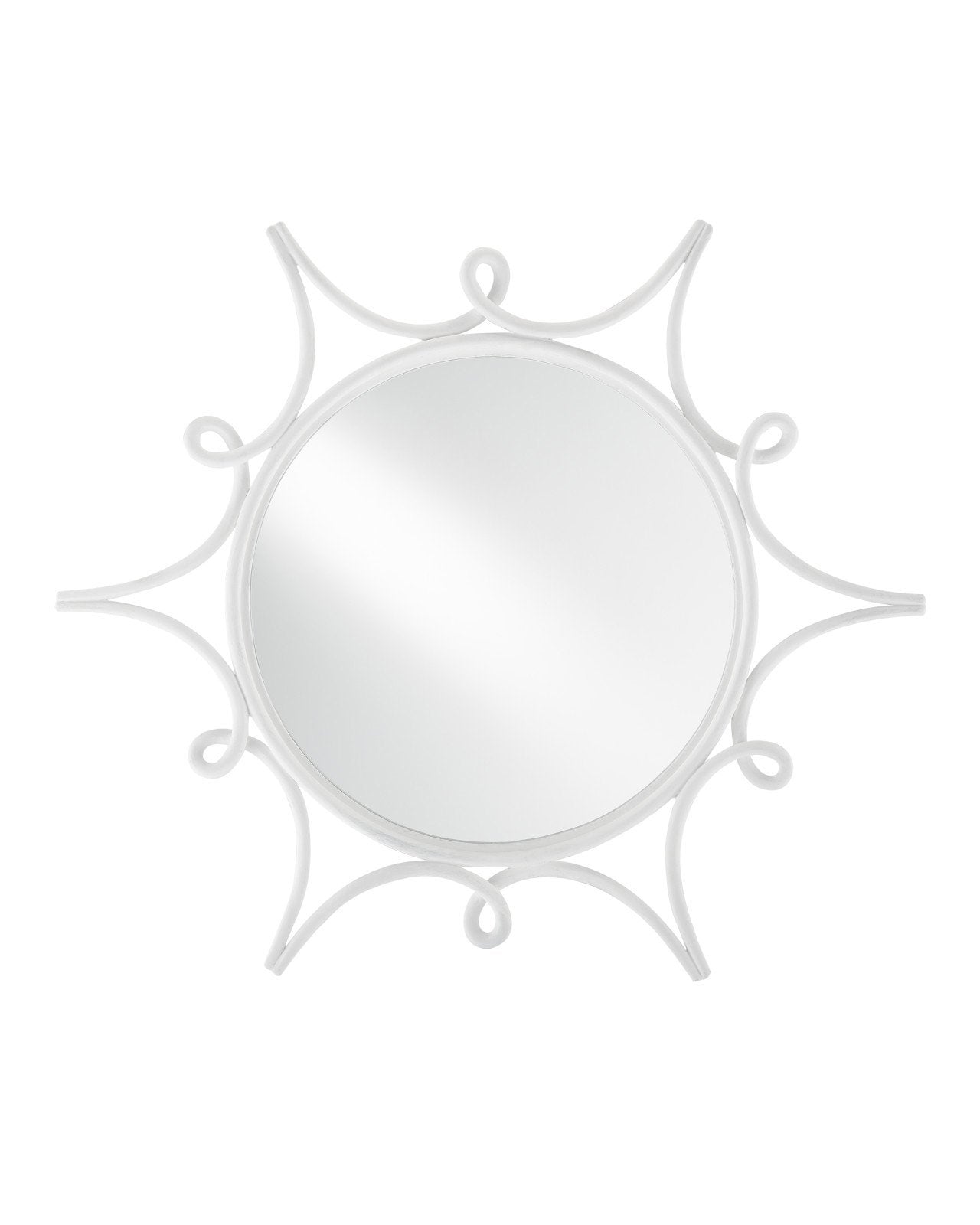 Sabina Round White Mirror