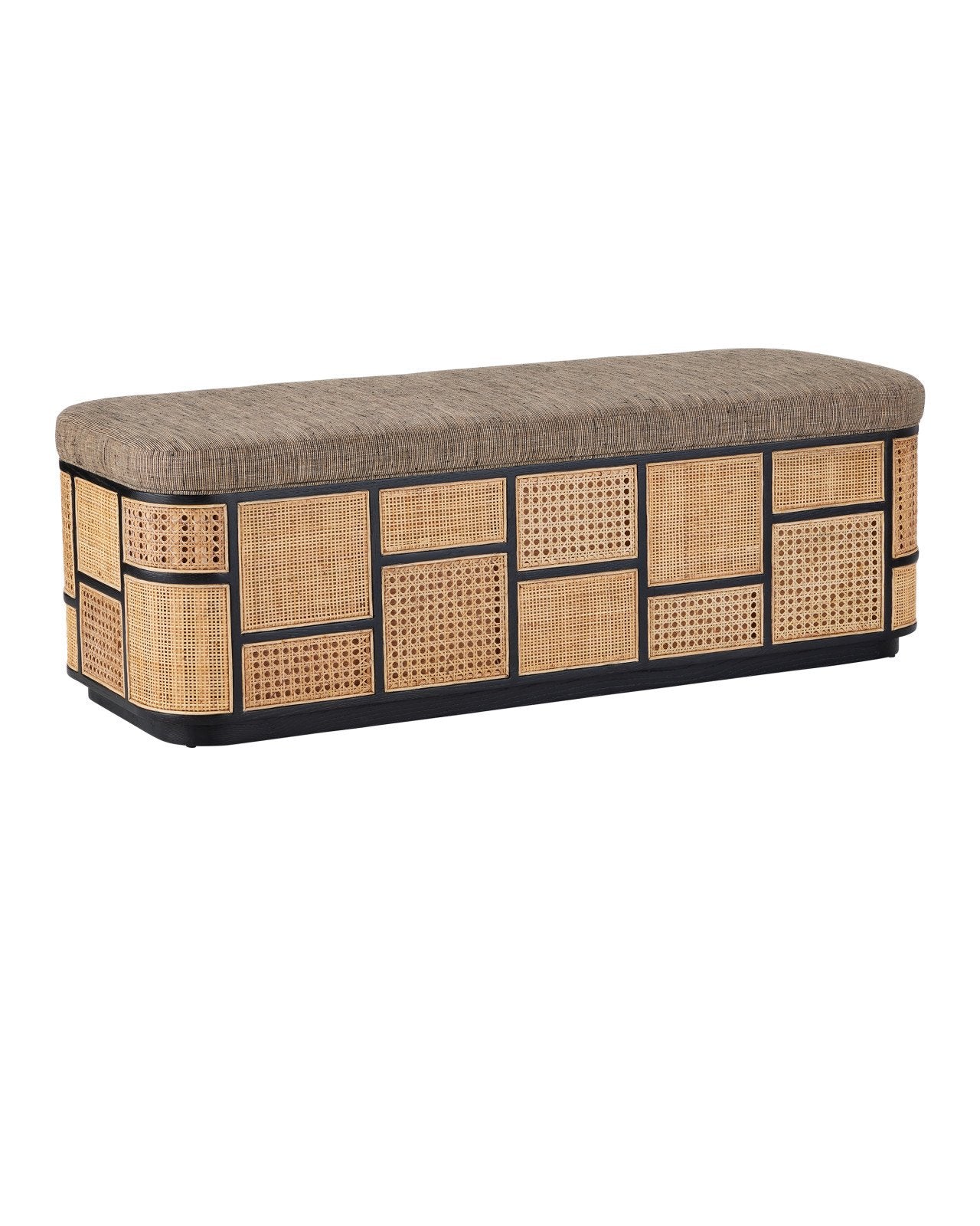 Anisa Black Storage Bench, Trailside Natural Instinct Safari