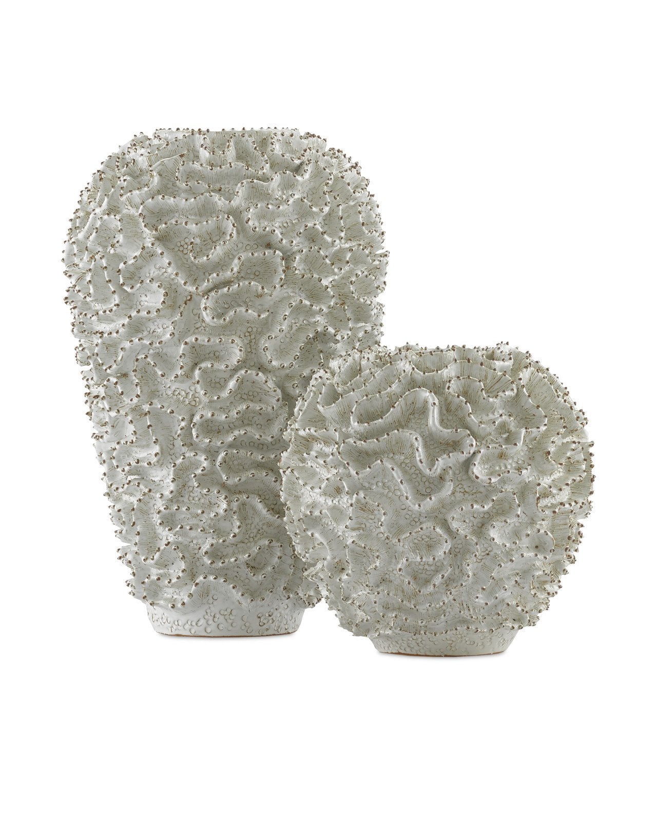 Swirl Small White Vase