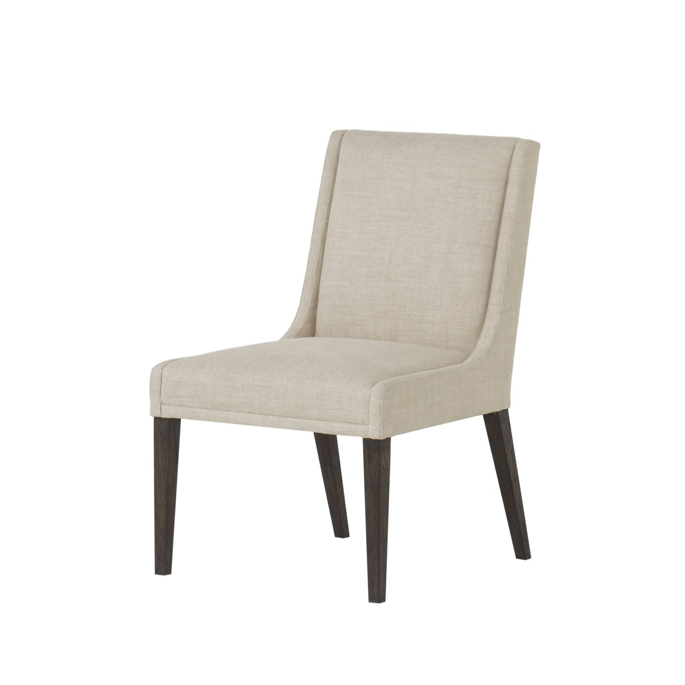 Maison 55 STACEY DINING CHAIR - TEXTURED LINEN FABRIC / WRIGHT FINISH