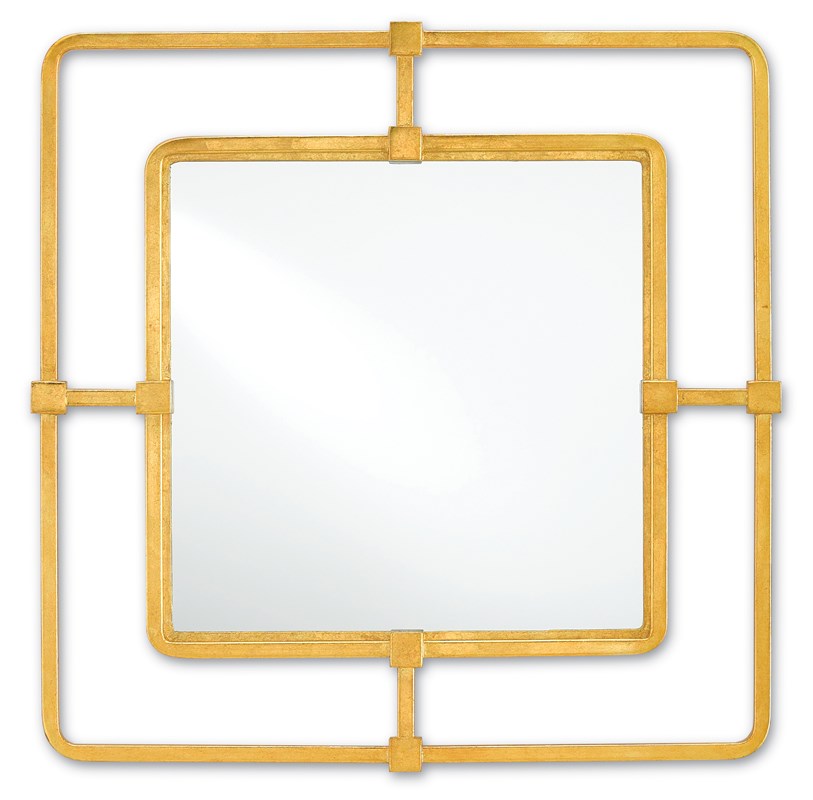 Metro Gold Square Mirror