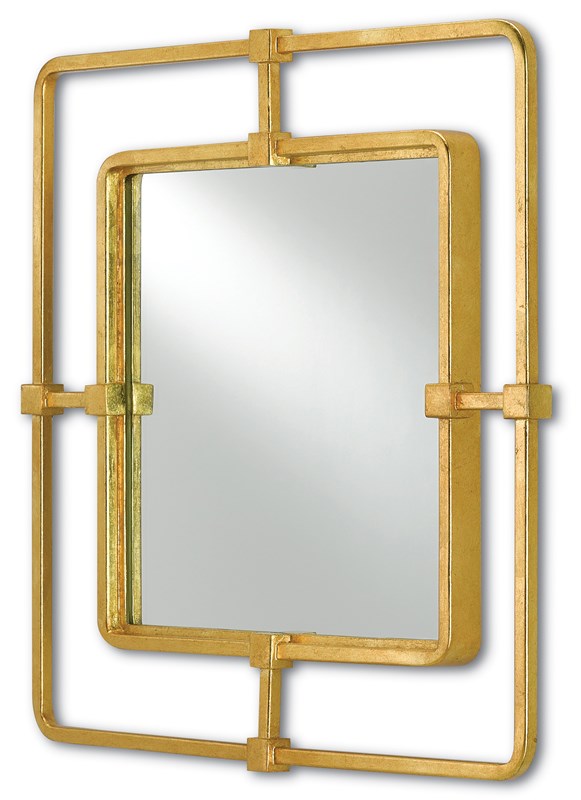 Metro Gold Square Mirror