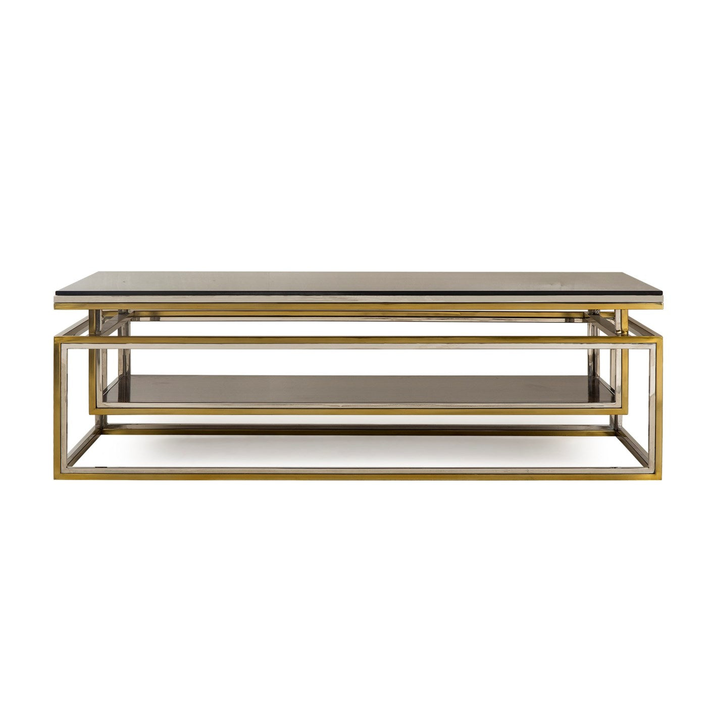 Boyd DROP SHELF COFFEE TABLE - SMOKED GLASS