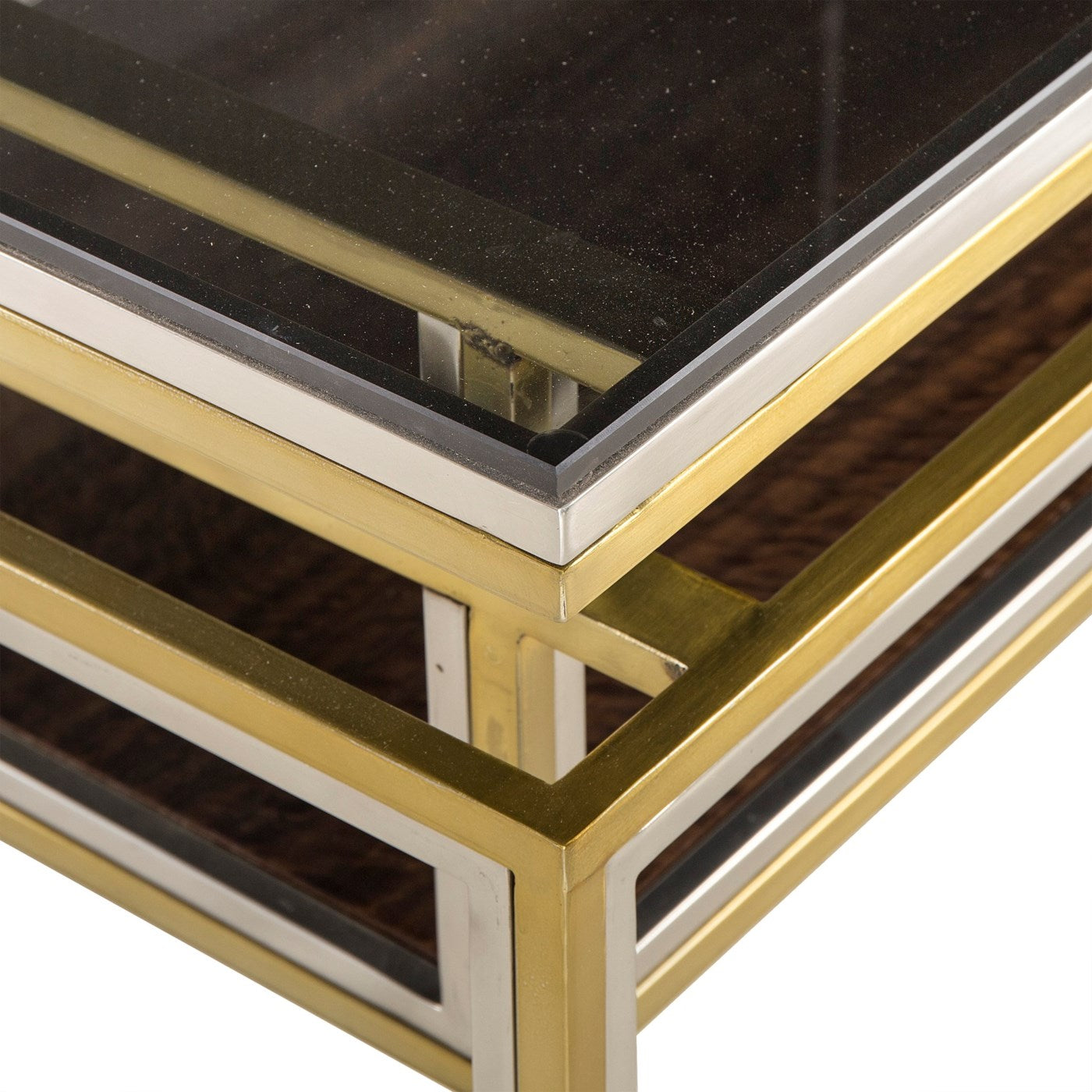 Boyd DROP SHELF COFFEE TABLE - SMOKED GLASS