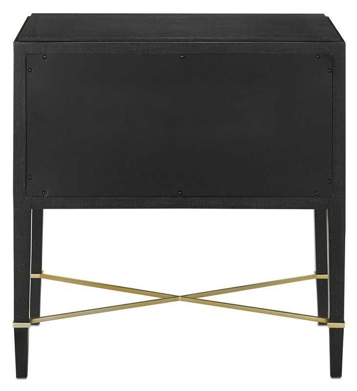 Verona Black Nightstand