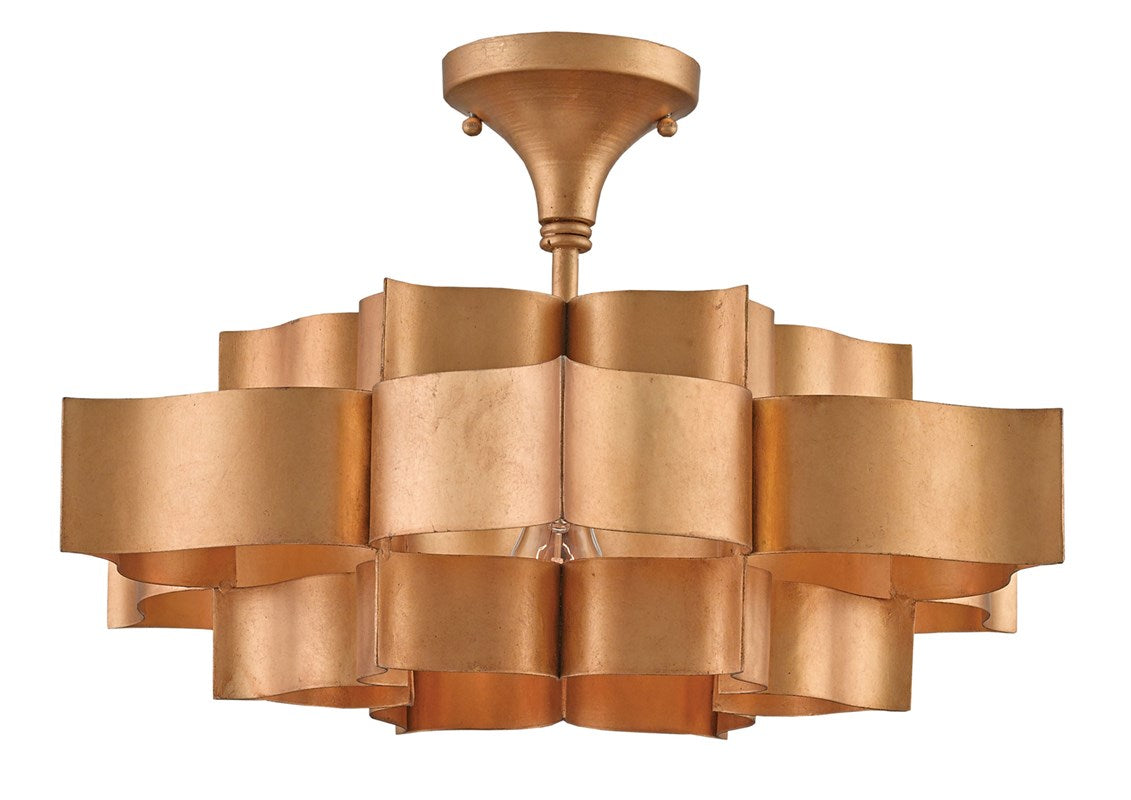 Grand Lotus Gold Small Chandelier